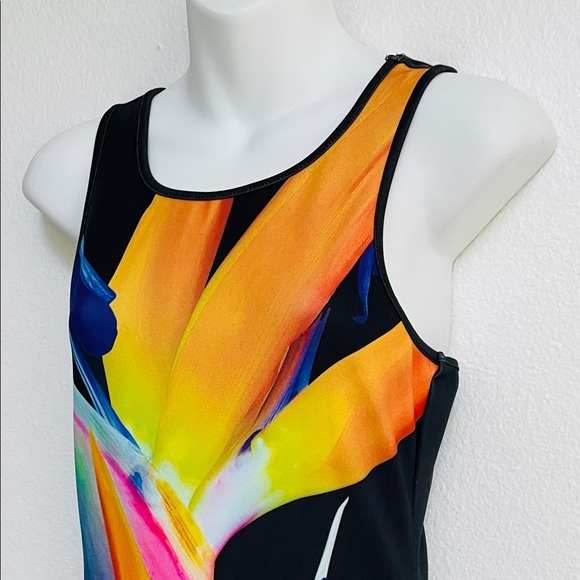 BIRD of PARADISE Tropical Bodycon Racerback DRESS - Picture 8 of 11